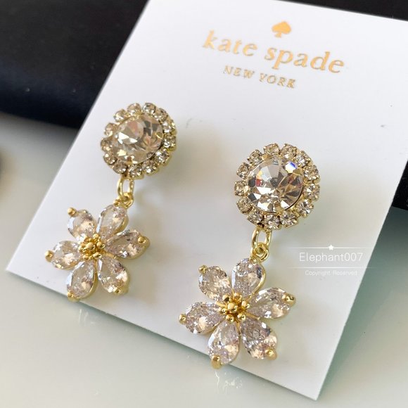 kate spade Jewelry - Kate Spade earrings crystal flower earrings